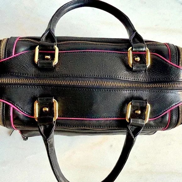 Rebecca Minkoff Black and Pink Shoulder Bag - Picture 9 of 16